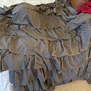 Shower Curtain - Grey Ruffles